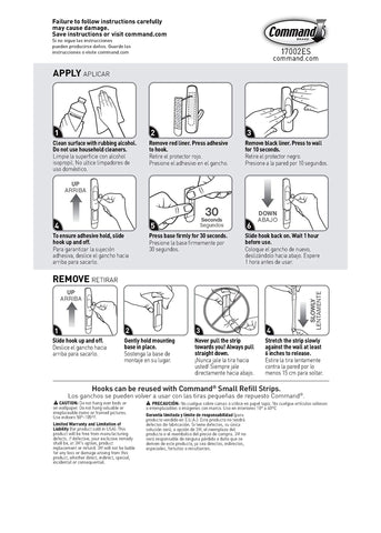 Command Small Utility Hooks, White, 6-Hooks, Organize Damage-Free