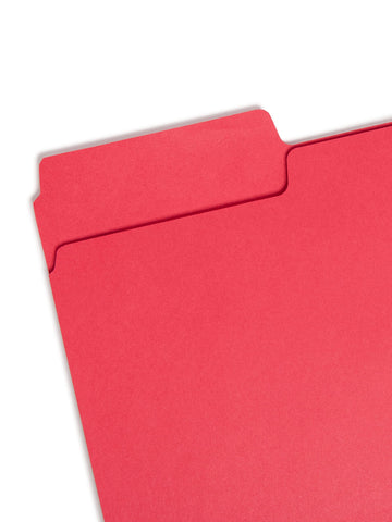 Smead SuperTab File Folder, Oversized 1/3-Cut Tab, Legal Size, Assorted Primary Colors, 100 per Box (11988)