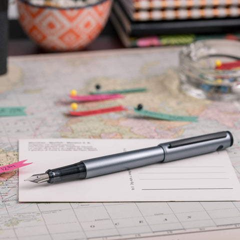PILOT Explorer Lightweight Fountain Pen in Gift Box, Includes CON-B Converter; Turquoise Barrel, Medium Nib (12304)