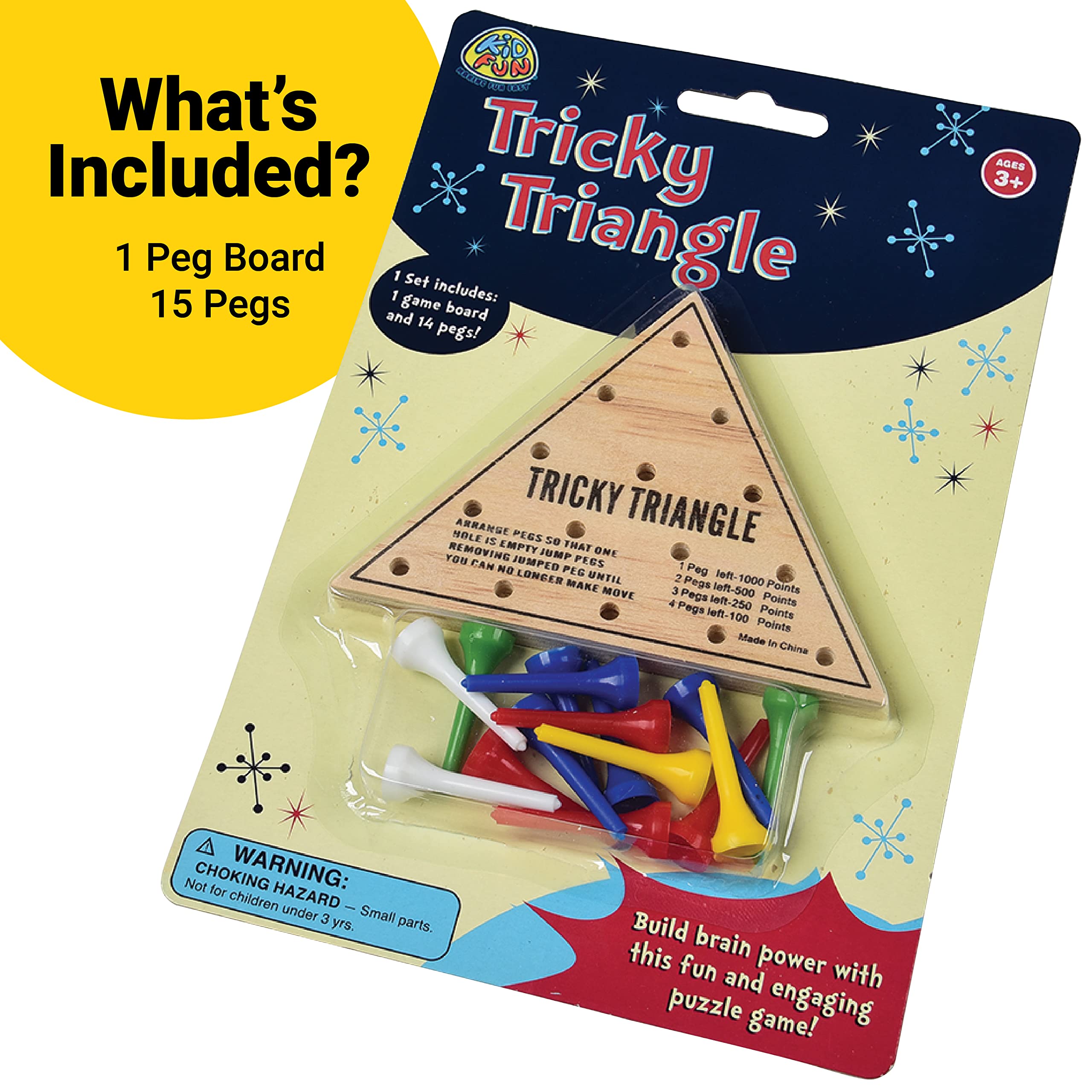 U.S. Toy Tricky Triangle Game - Travel Games, Assorted, MU845