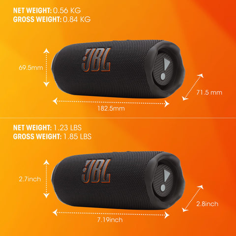 JBL Flip 7 - Portable Waterproof and Drop-Proof Speaker with AI Sound Boost, 16Hrs of Playtime, and PushLock System with Interchangeable Accessories (Red)