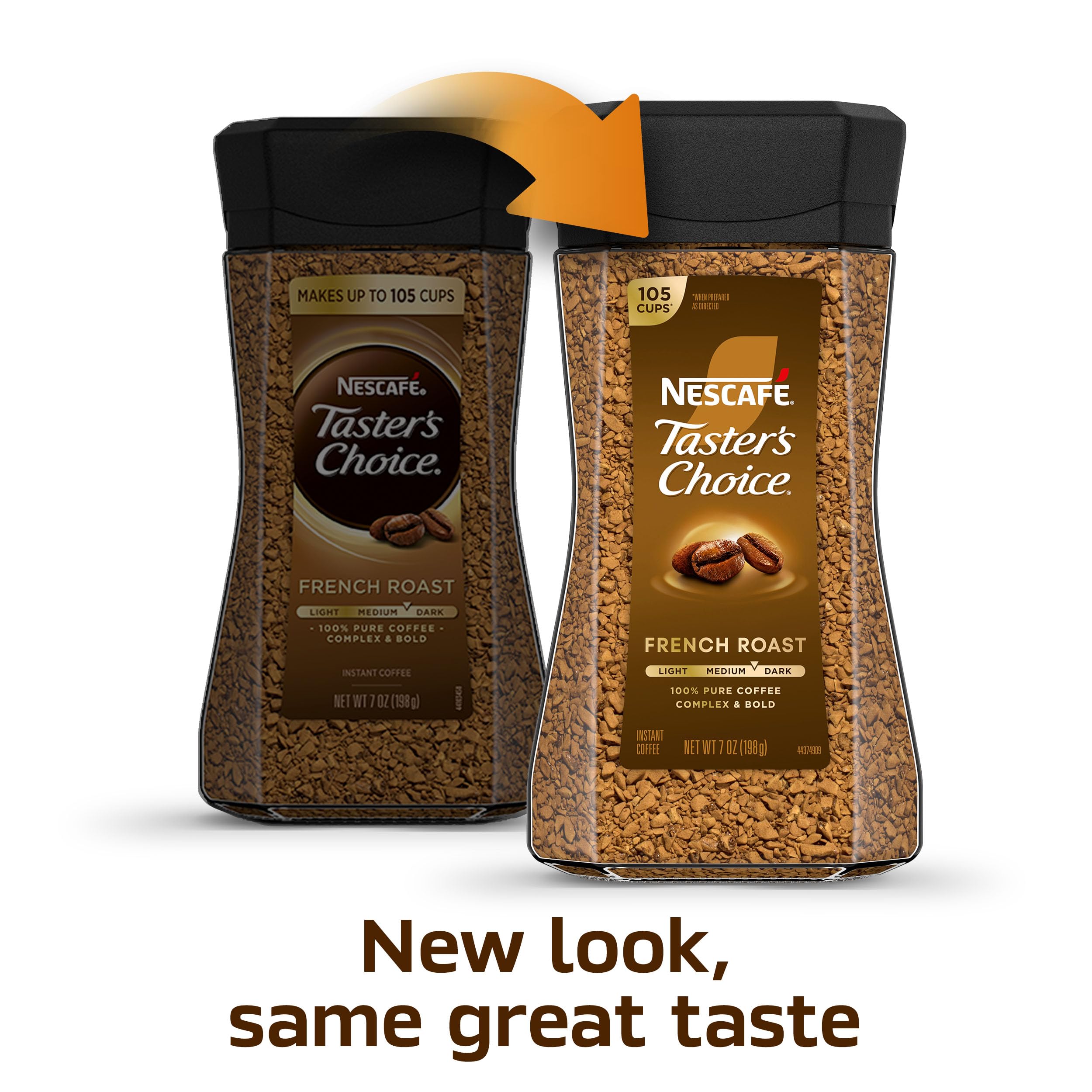 NESCAFÉ Taster's Choice Instant Coffee, Dark Roast Coffee, French Roast, 1 Jar (7 Oz)