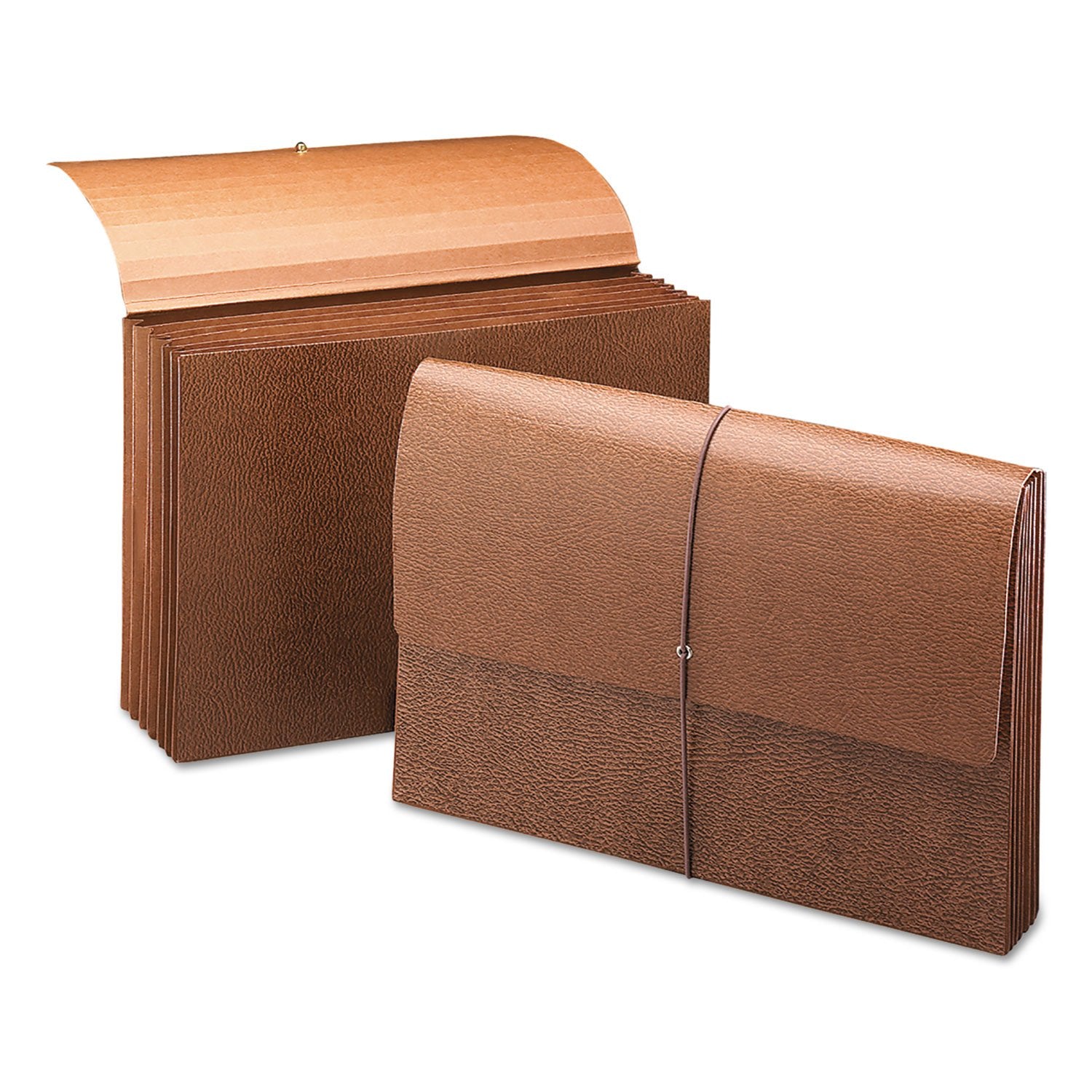 Smead Partition Expanding File Wallet, Flap and Cord Closure, 6 Pockets, 5-1/4" Expansion, Tear Resistant Gusset, Legal, Redrope, 10 per Box (72375)