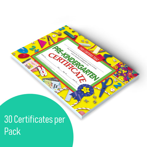 Hayes Pre-Kindergarten Diploma Certificates, Pre-K, Keepsake Graduation Certificates for Kids, Customizable Graduation Award for Students, Full-Color Glossy Finish, 8.5" x 11" - 30 Pack