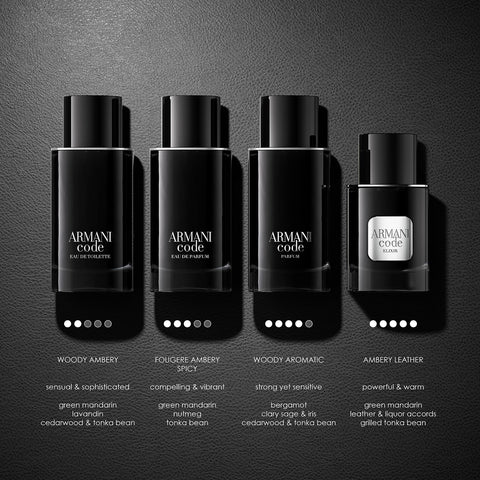 Armani Beauty - Code - Eau de Toilette Refill - Cologne for Men - Ambery Woody Fragrance - Citrus, Lavandin, Tonka Bean Notes - 5 Fl Oz