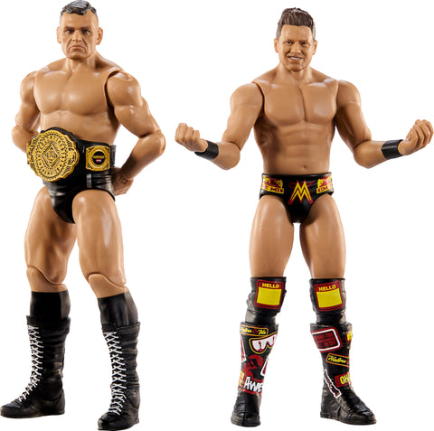 Mattel WWE Main Event Championship Showdown 2-Pack Action Figures & Accessory, Series #20 Gunther & The Miz Collectible Set