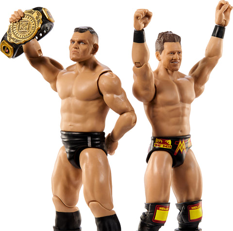 Mattel WWE Main Event Championship Showdown 2-Pack Action Figures & Accessory, Series #20 Gunther & The Miz Collectible Set