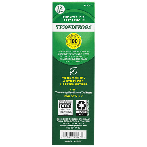 TICONDEROGA Laddie Pencils, Wood-Cased #2 HB Soft without Eraser, Yellow, 12-Pack (13040)