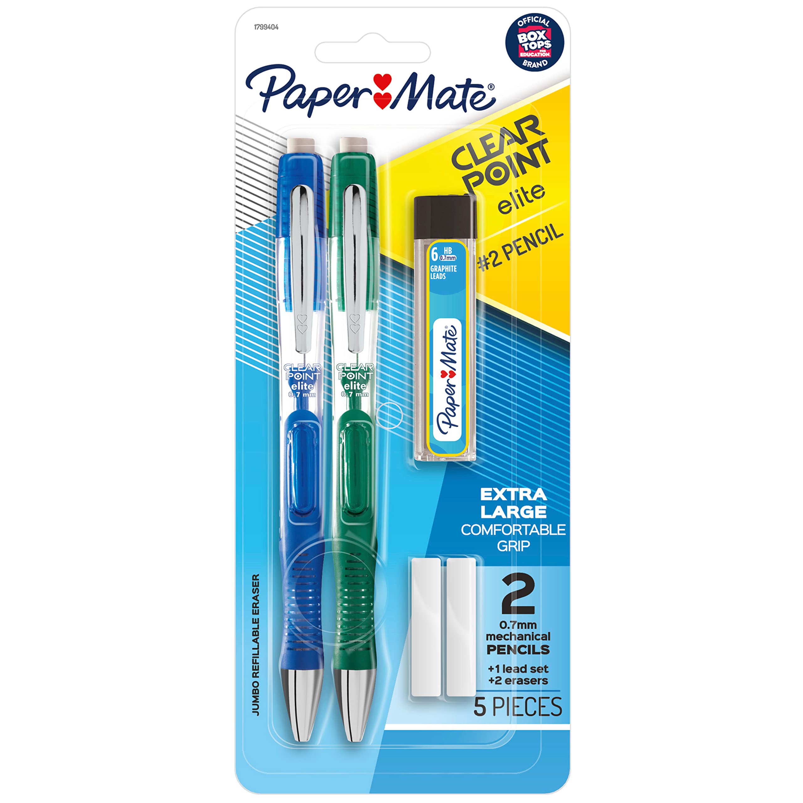 Paper Mate Clearpoint Elite Mechanical Pencil 0.7mm Starter Set 2 Pencil Set Office Supplies School Supplies Classroom Must Haves Drafting Drawing Pencils for Sketching