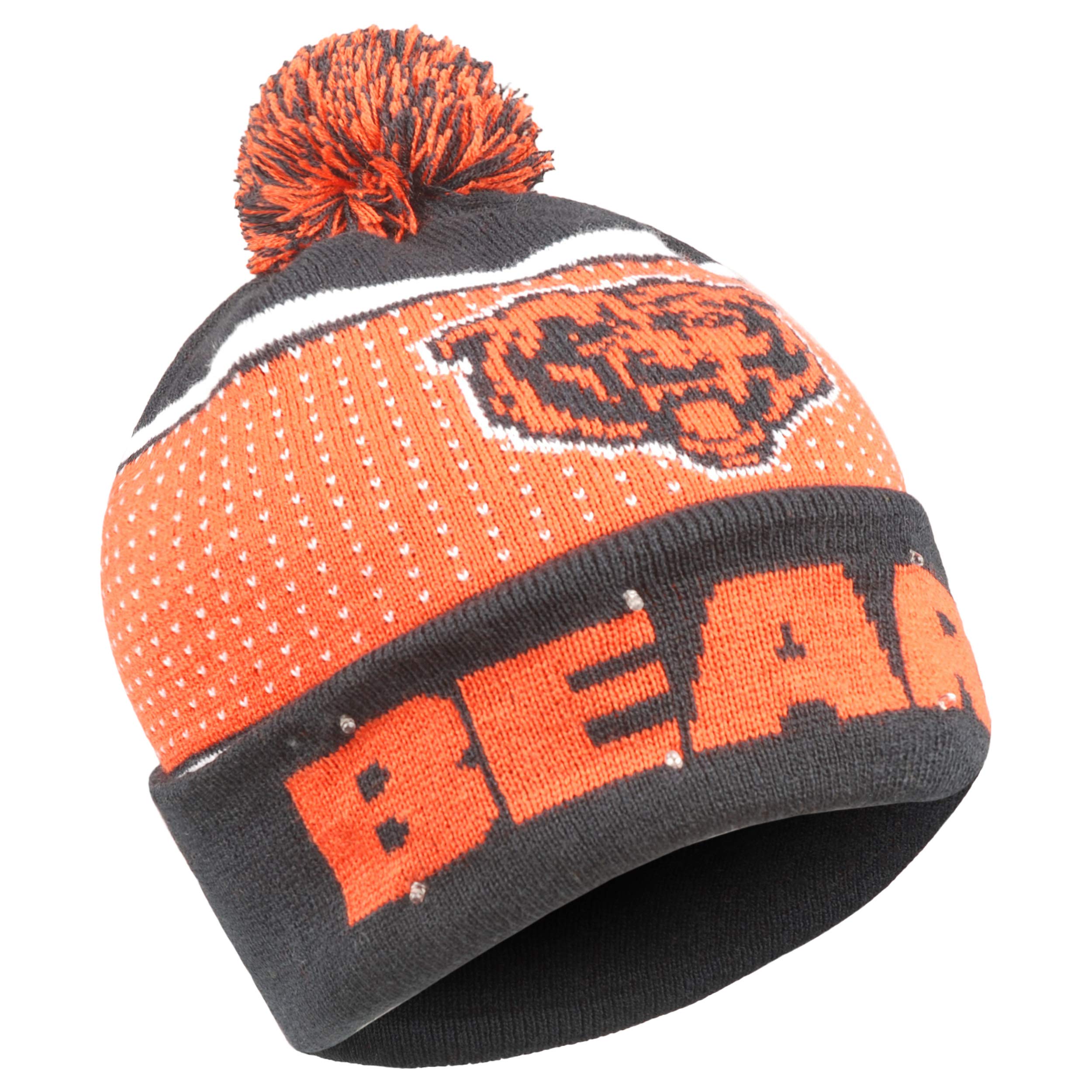 FOCO Forever Collectibles NFL Chicago Bears Big Logo Knit Light Up Beanie Hat, 10.5, Multicolor