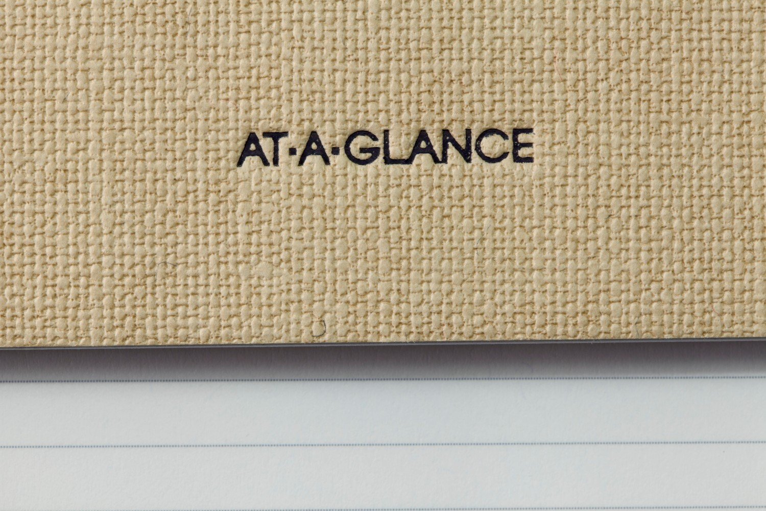 AT-A-GLANCE Notebook, Casebound, Ruled, 80 Sheets, 9-1/2 x 7-1/4", Collection, Tan/Blue (YP146-07)