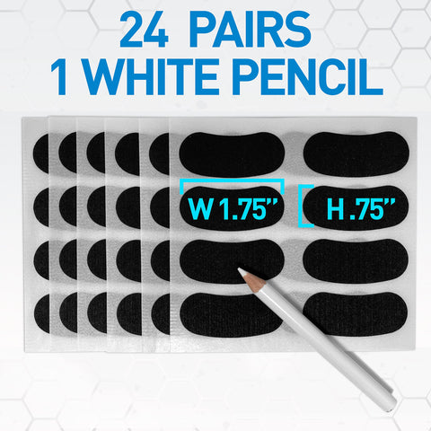 Franklin Sports Eye Black Stickers with White Pencil