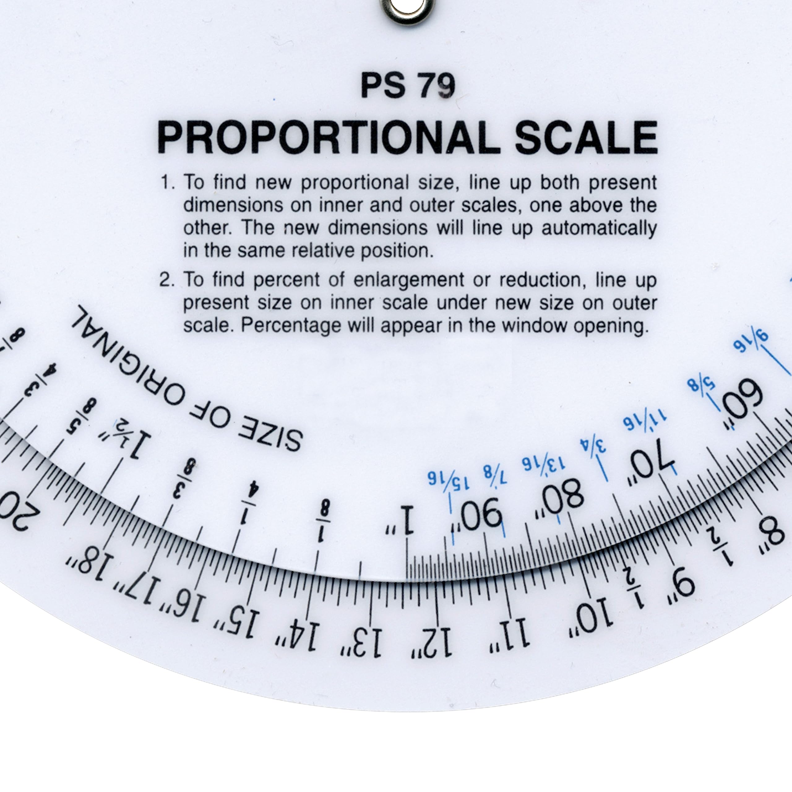Westcott 6” Proportional Measuring Scale, White, PS-79