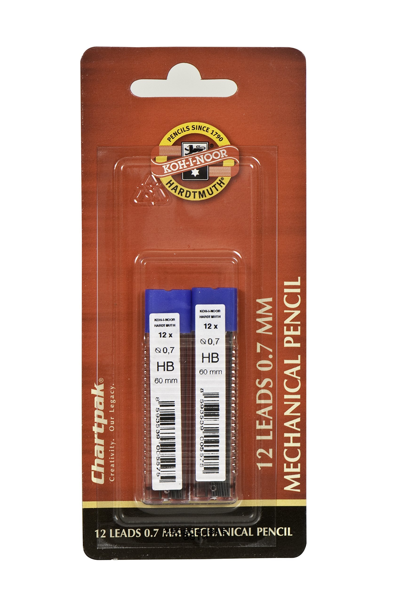 Koh-I-Noor Mephisto Mechanical Pencil 0.7MM HB Lead Refills, 12 Per Pack (5035RBC.7)