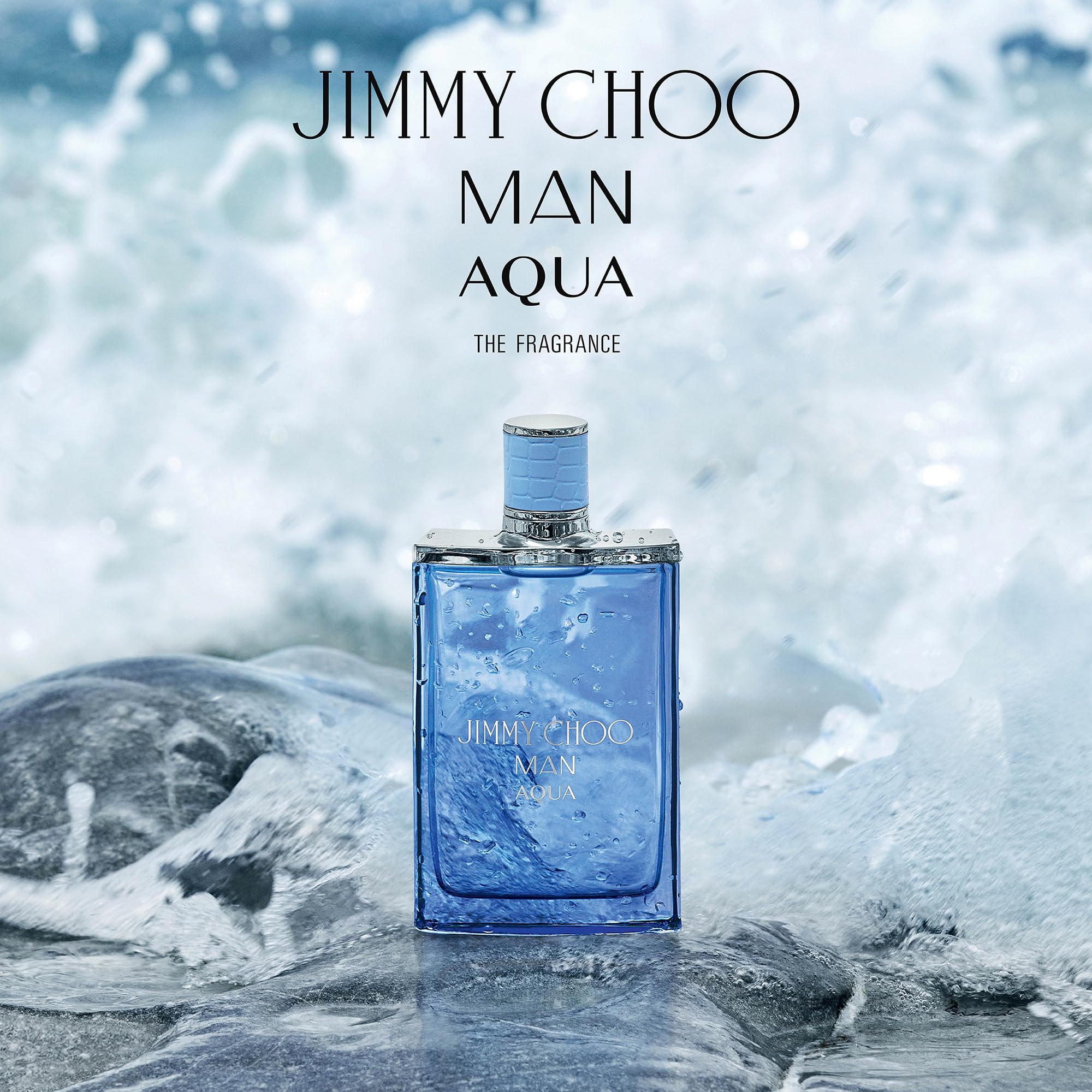 JIMMY CHOO - Man Aqua Eau de Toilette - Men's Fragrance - Fougere Marine Woody - With notes of Grapefruit, Clary Sage & Salty Moss - 3.3 Fl Oz