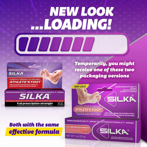 Silka Antifungal Cream, Clinical Anti-Fungus Foot Treatment, Results in 1 Week, Maximum Strength Athlete’s Foot Treatment, Jock Itch, Ringworm Treatment for Humans, Terbinafine Cream, 1oz- 2 Pack