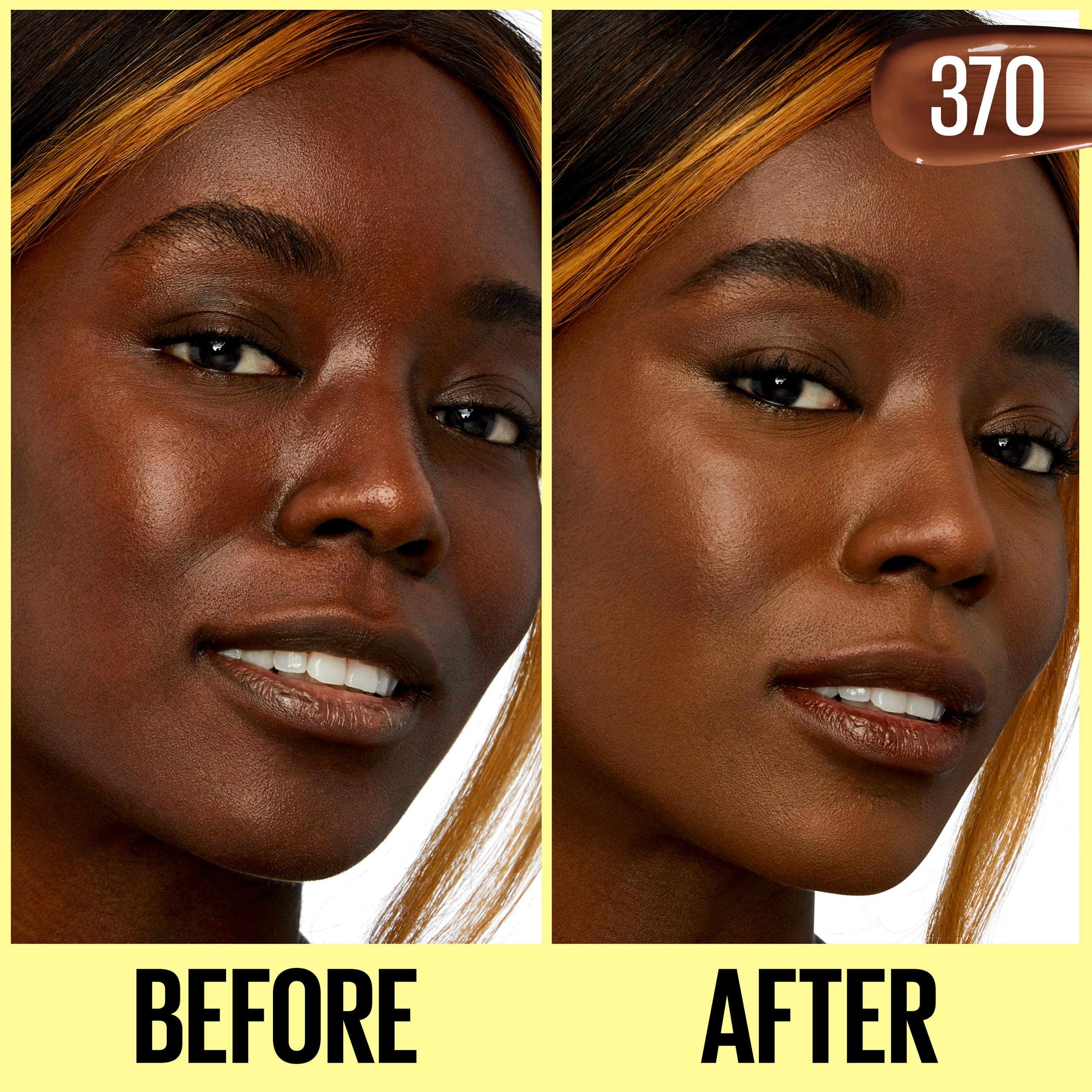 Maybelline Fit Me Tinted Moisturizer, Natural Coverage, Face Makeup, 370, 1 Count