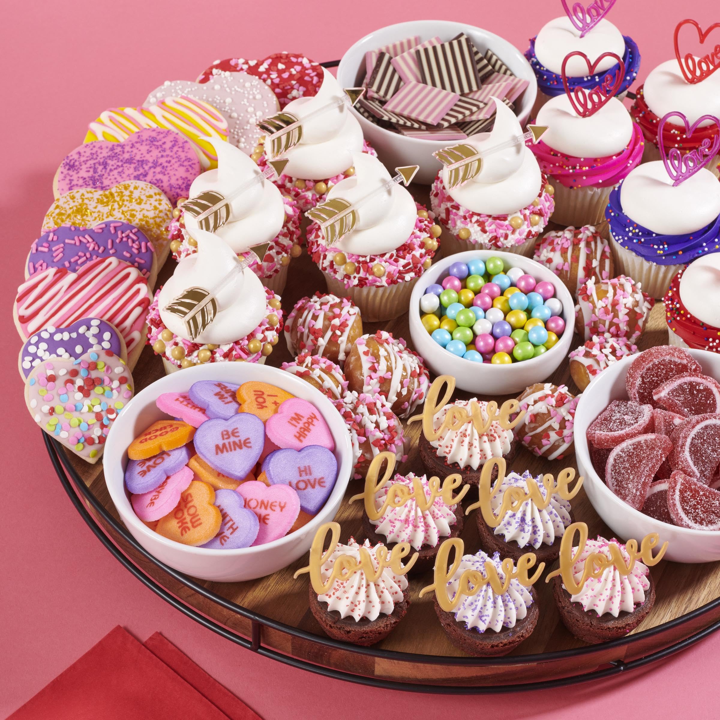 DECOPAC Valentine's Day Quins, 18oz, Fancy Sprinkles In Heart Shapes, Candy Sprinkles in Handheld Container, Edible Sprinkles For Celebration Cakes, Cupcakes, Cookies