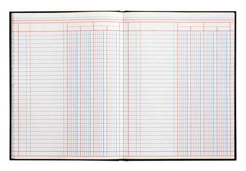 Adams Account Book, 4-Column, Black Cloth Cover, 9.25 x 7 Inches, 80 Pages Per Book (ARB8004M)