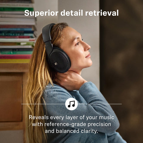 Sennheiser HD 560S Open-Back Over-Ear Wired Headphones – Neutral, Natural Sound for Music, Gaming, and Content Creation, Black