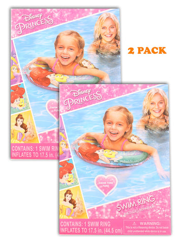 Disney Princess Inflatable Swimming pool 17.5" Swim Ring Toddler Girl 2 pack