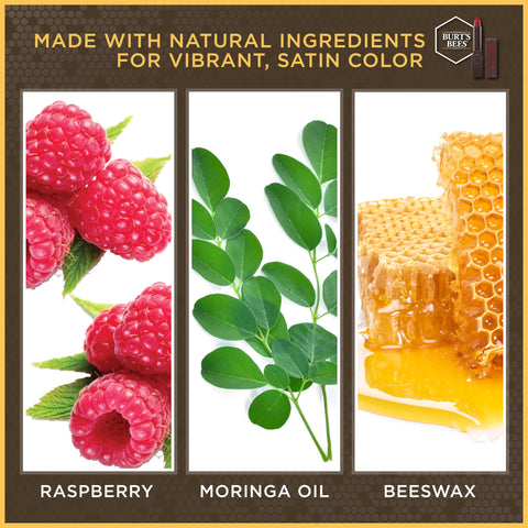 Burt's Bees 100% Natural Moisturizing Lipstick, Brimming Berry, 1 Tube