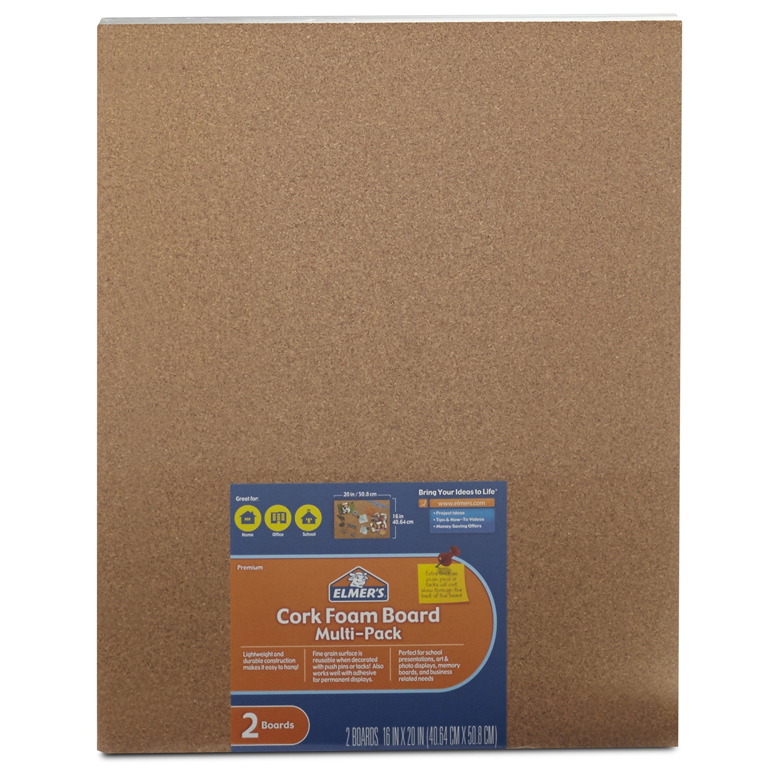 Elmer's Foam Board, Black, 16x20 Inch, Pack of 2