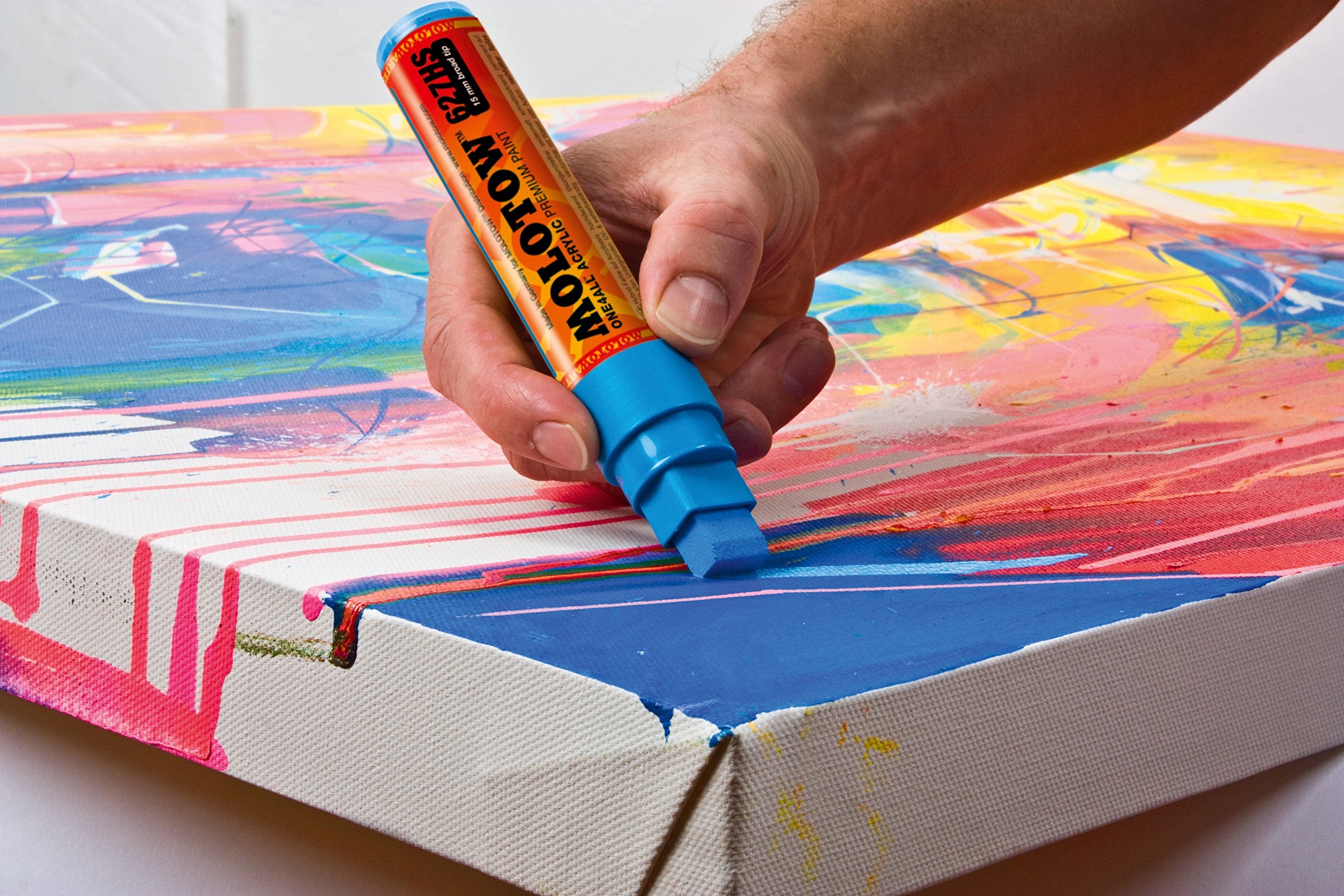 Molotow ONE4ALL Acrylic Paint Marker, 1.5mm, Lago Blue Pastel, 1 Each (127.415)