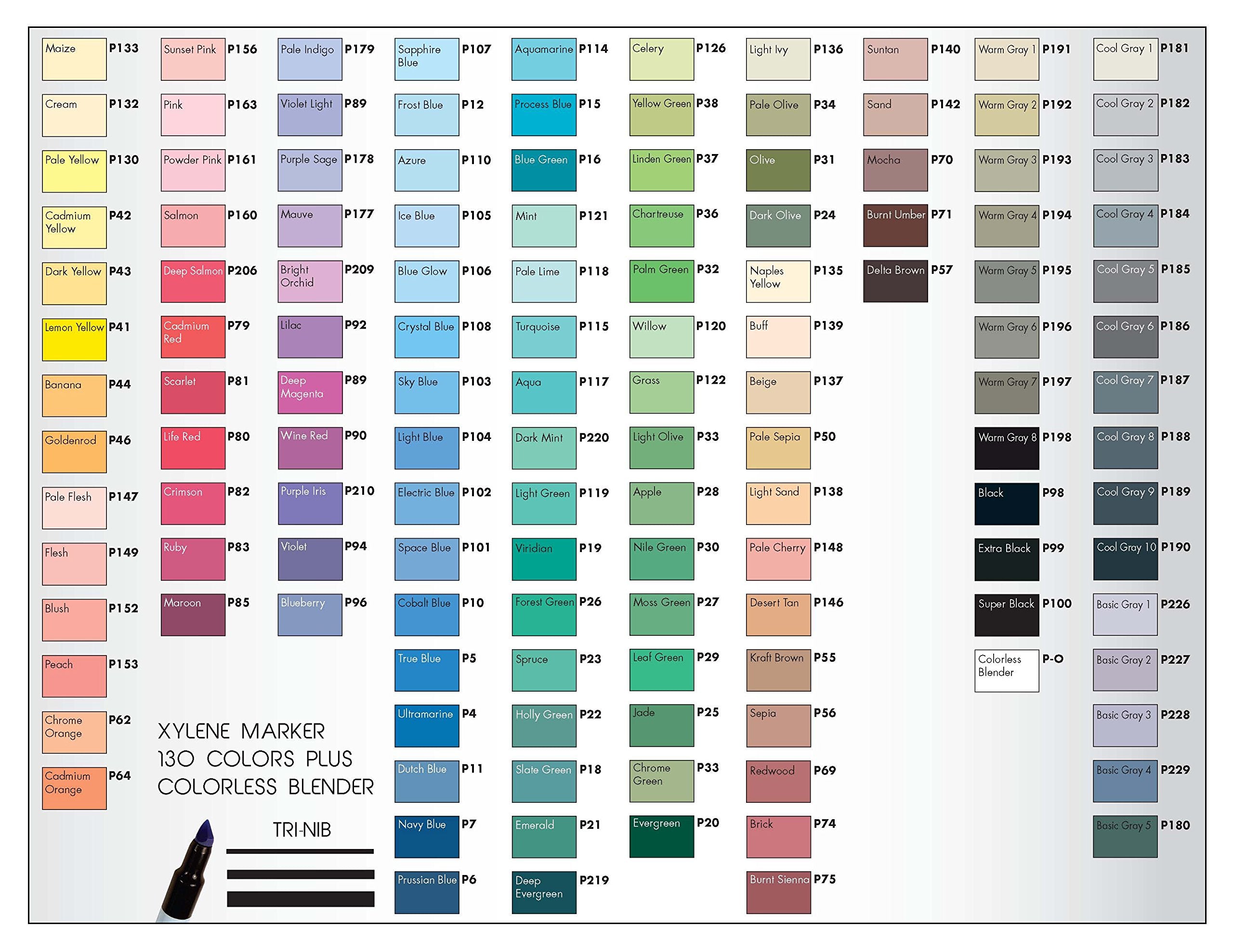 The Original Chartpak AD Marker, Tri-Nib, Cool Gray 8, 1 Each (P188)