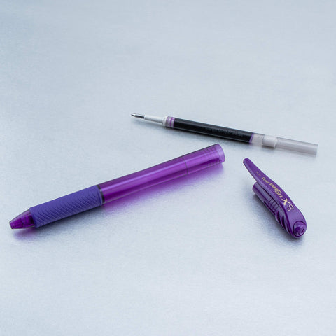 Pentel EnerGel-X Retractable Liquid Gel Pen, 0.7mm, Medium Line, Metal Tip, Violet, 3 Pack (BL107BP3V)
