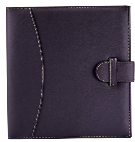 It's Academic Executive Leather Portfolio Folder, 1" Ring Binder and 250-Sheet Capacity to Organize Resumes, Business Cards, Note Pads, and Legal-Size Documents, Pen Loop, Dark Brown Faux Leather