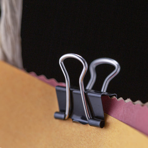 Officemate Mini Binder Clips, 144 Count (12 Boxes of 12 Clips), Heavy-Duty Metal Handles, Black Paper Fasteners for Office, School & Home Organization (99010)