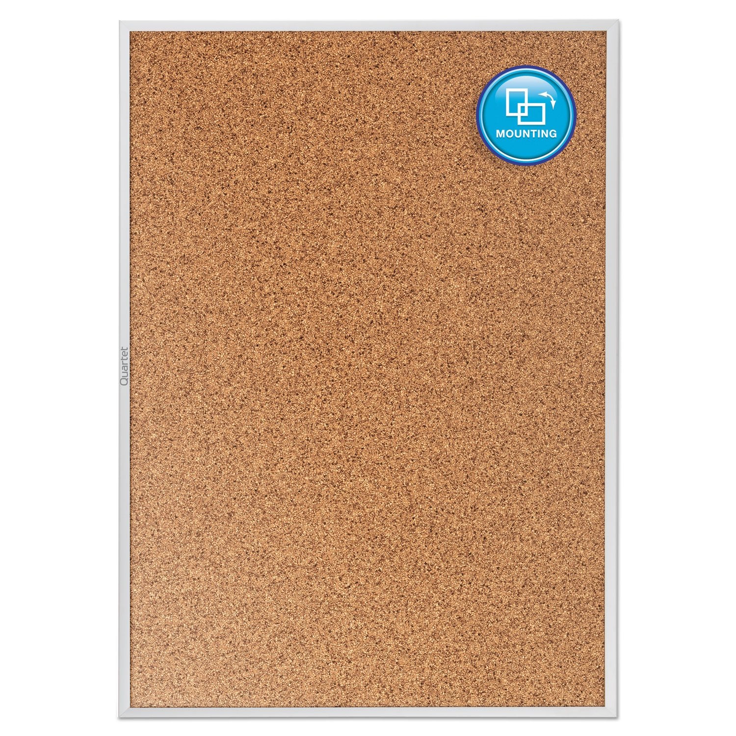 Quartet Cork Bulletin Board 72"W x 48"H Pin Board, Silver Aluminum Frame (2307)