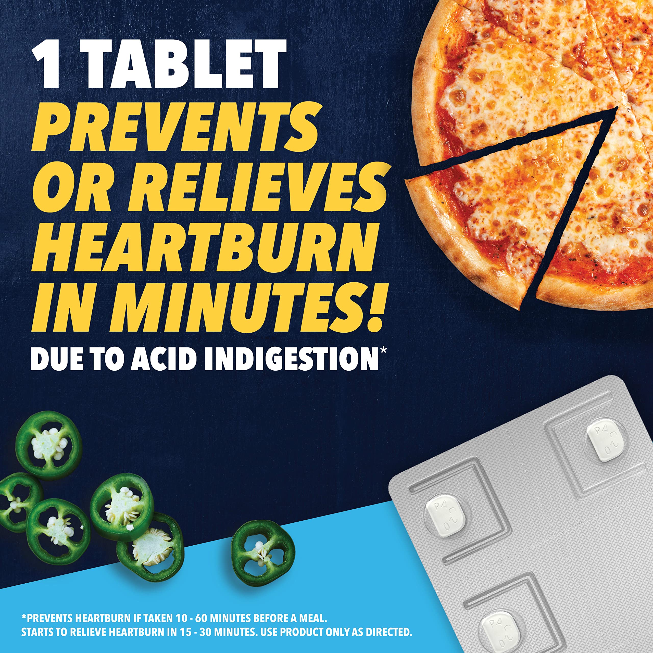 Pepcid AC Maximum Strength Heartburn Relief Tablets, Famotidine 20mg Acid Reducer, Fast-Acting Antacid, Helps Prevent & Relieve Heartburn from Acid Indigestion, Value 75 ct Bottle