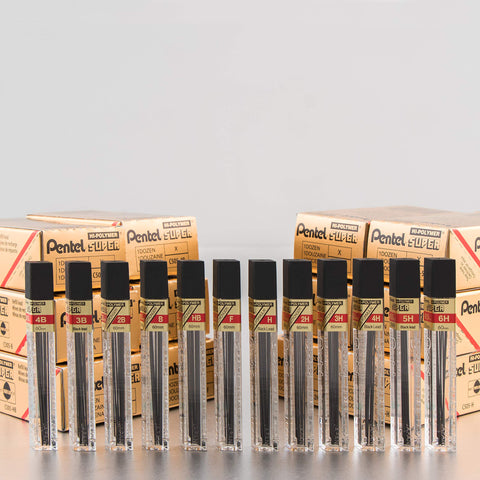 Pentel Super Hi-Polymer Lead Refill (0.5mm), Fine, 2B, 36 Pieces of Lead (C505BP32B-K6)