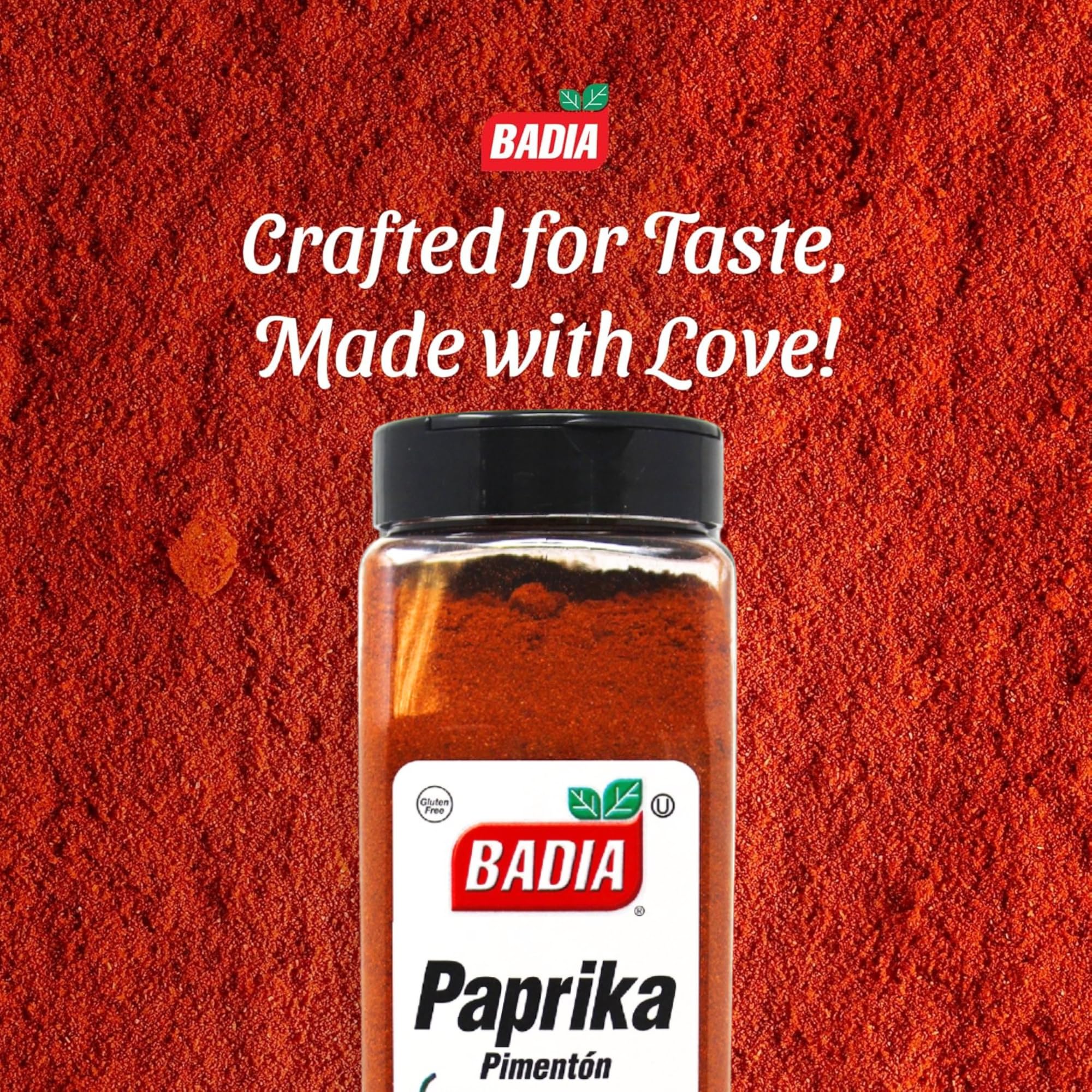 Badia Paprika, 16 oz – Mild Sweet Flavor for Cooking Rice, Seafood, Stews, Garnishing, Grilling & Seasoning, All-Natural Spice