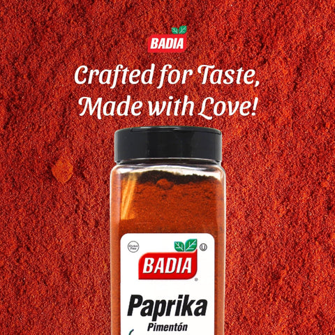 Badia Paprika, 16 oz – Mild Sweet Flavor for Cooking Rice, Seafood, Stews, Garnishing, Grilling & Seasoning, All-Natural Spice