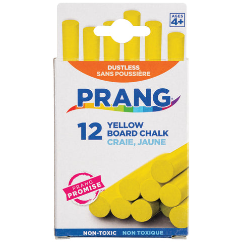 Prang Board Chalk, Yellow, 12 Count