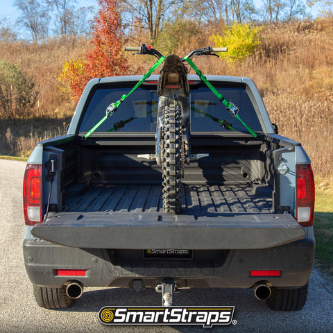 SmartStraps 14 ft. Green RatchetX Tie Down Straps with 500 lb. Safe Work Load - 4 pack 345