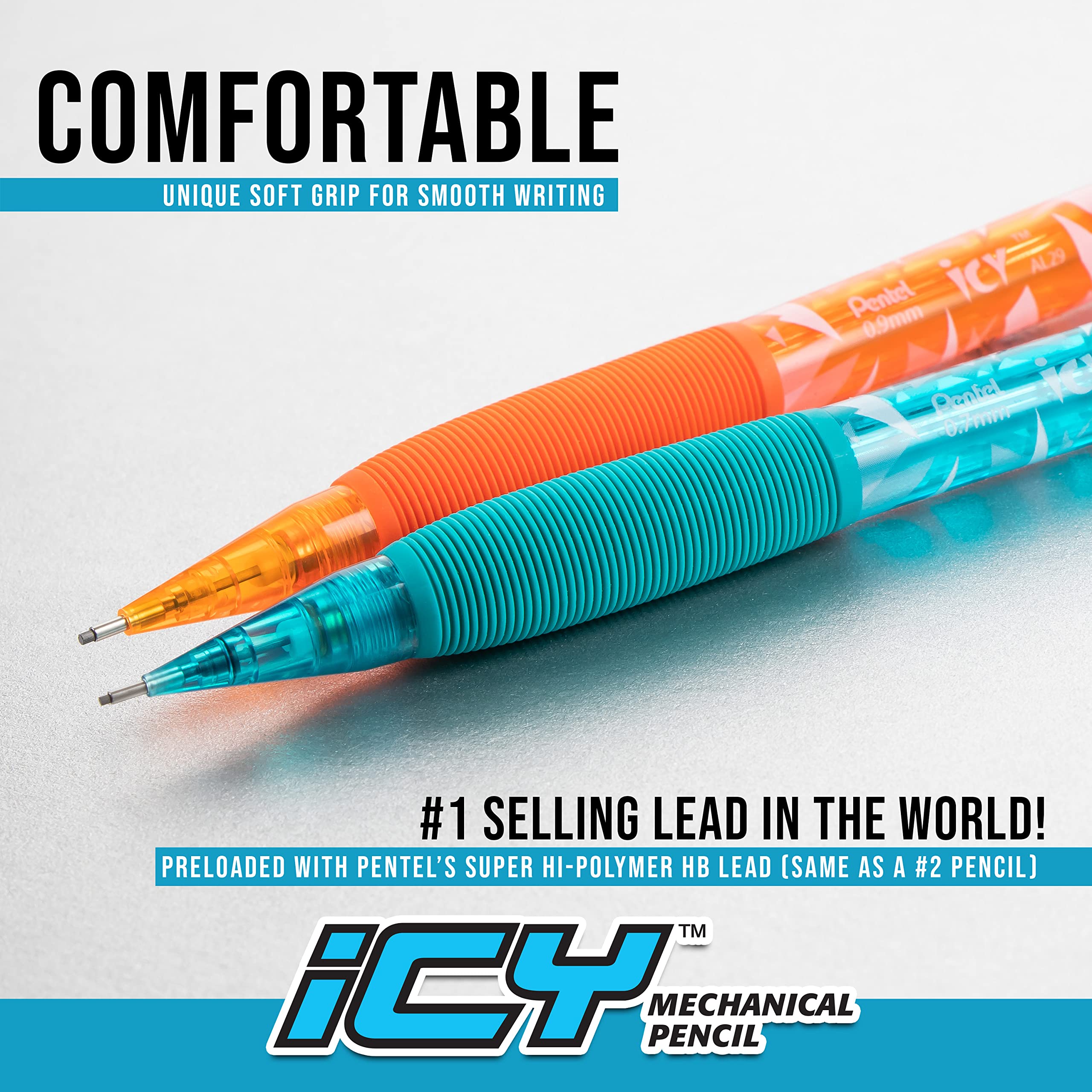 Pentel Icy Automatic Pencil, (0.7mm), Assorted Barrels, Color May Vary, 1 Pack (AL27TBP)