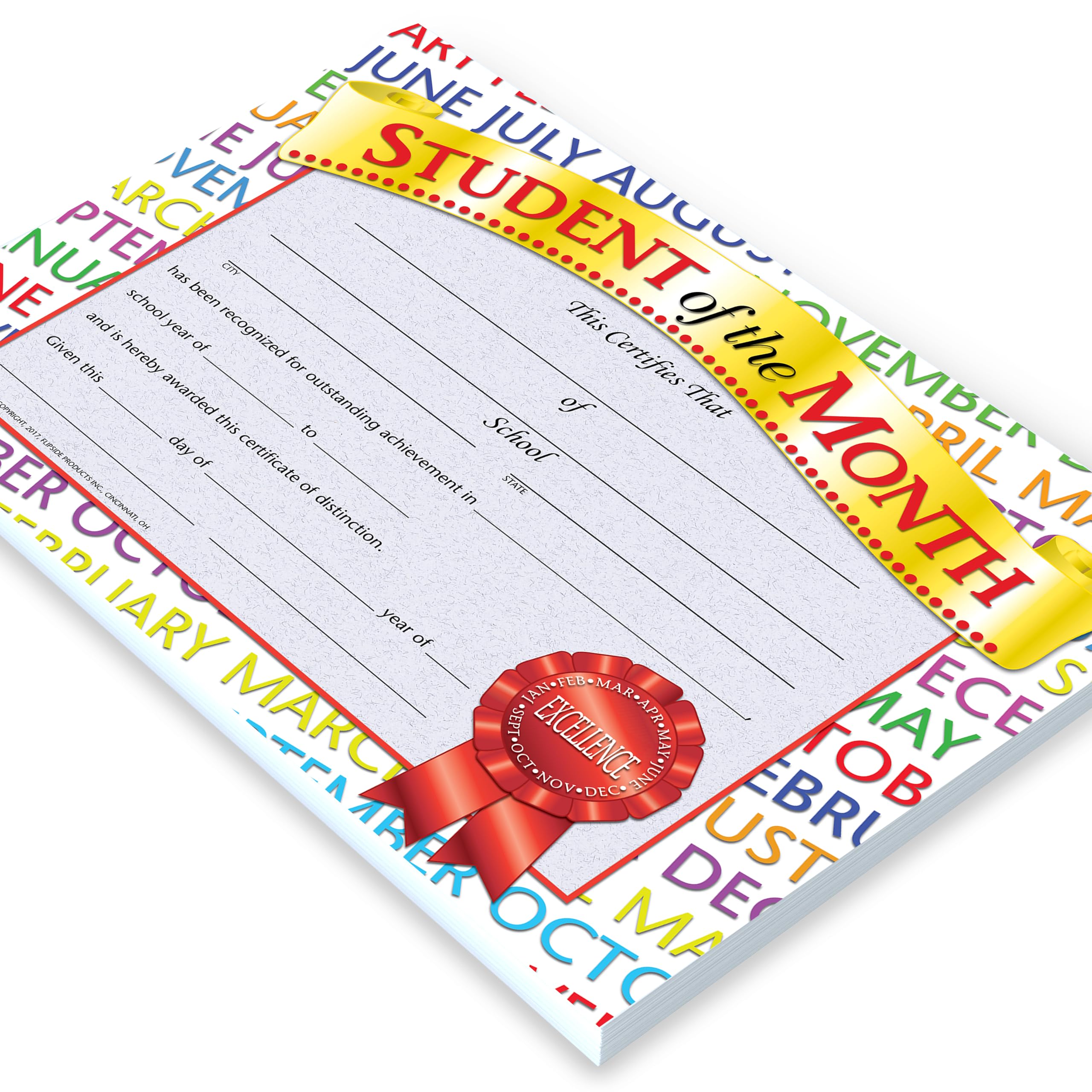 Hayes Student of the Month Certificate, 8-1/2 X 11 in, Paper, Pack of 30, Blue Ink, 0.5 mm Micro Tip - 78289
