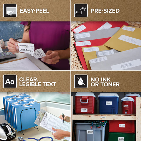 DYMO LW Durable Labels for LabelWriter Label Printers, White Poly, 1” x 2-1/8”, 1 Roll of 160