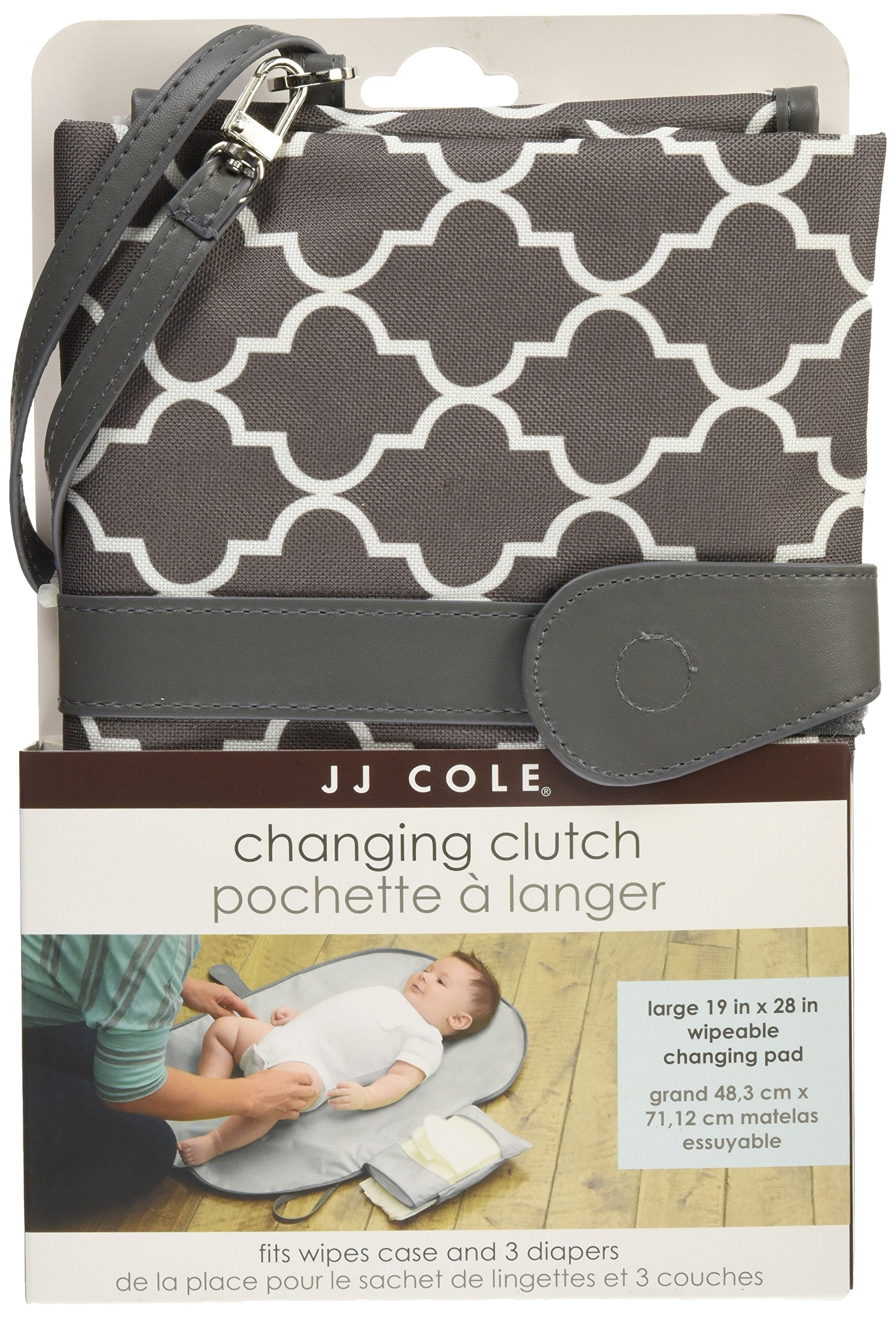 JJ Cole Diaper Changing Clutch, Stone Arbor