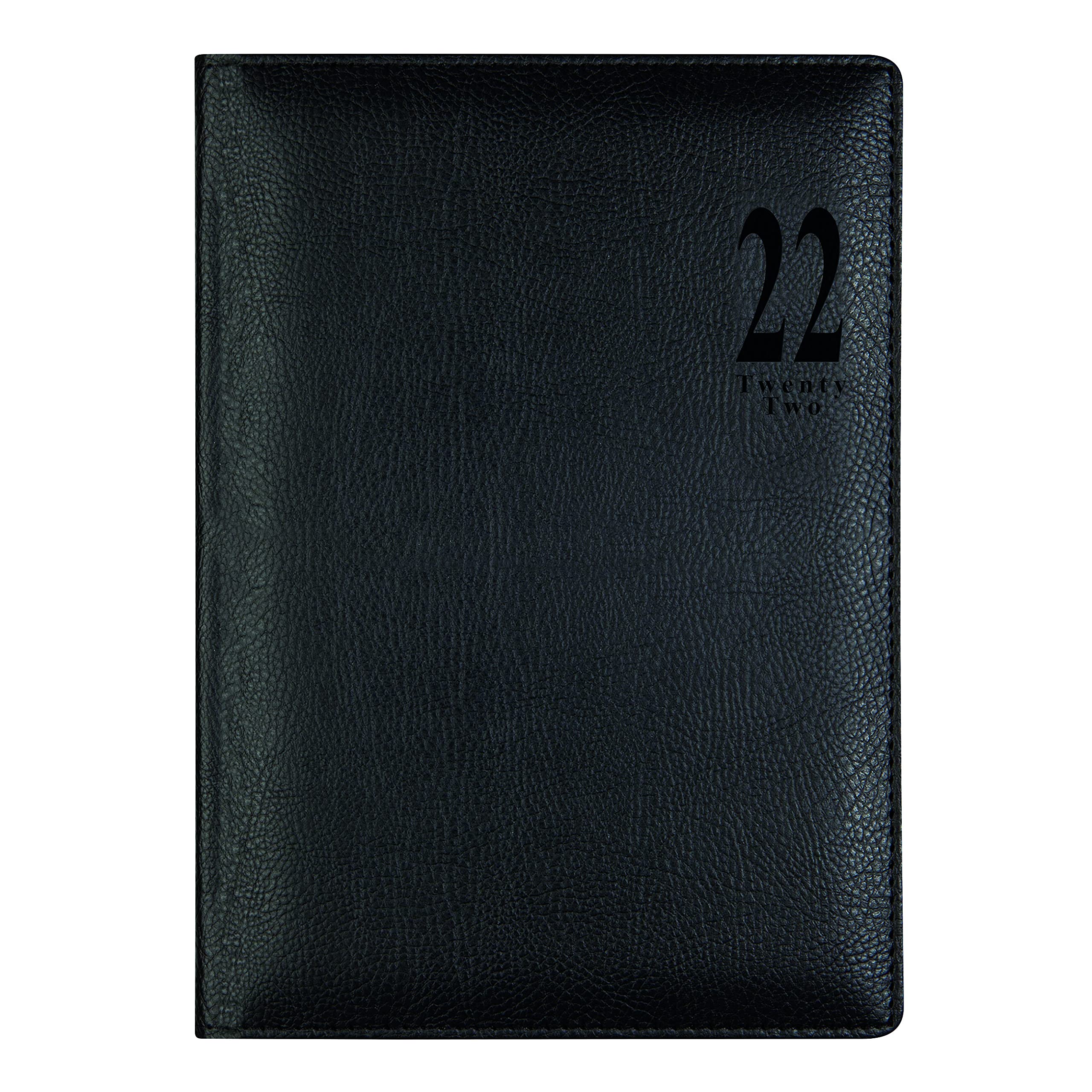 LETTS Milano Weekly Planner, 12 Months, January to December, 2022, Week-to-View with Appointments, 8.25" x 5.875", Black (CTO3XUBK-22)