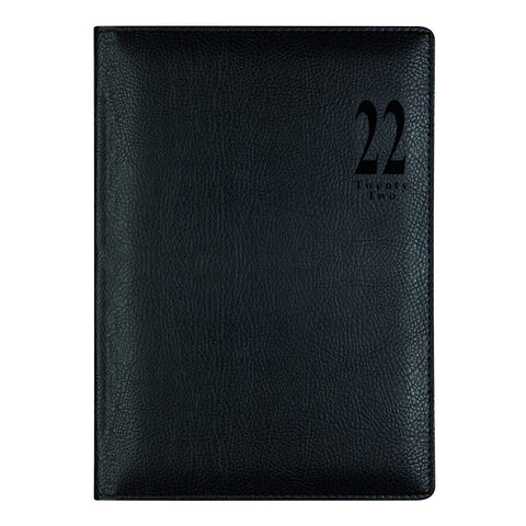 LETTS Milano Weekly Planner, 12 Months, January to December, 2022, Week-to-View with Appointments, 8.25" x 5.875", Black (CTO3XUBK-22)