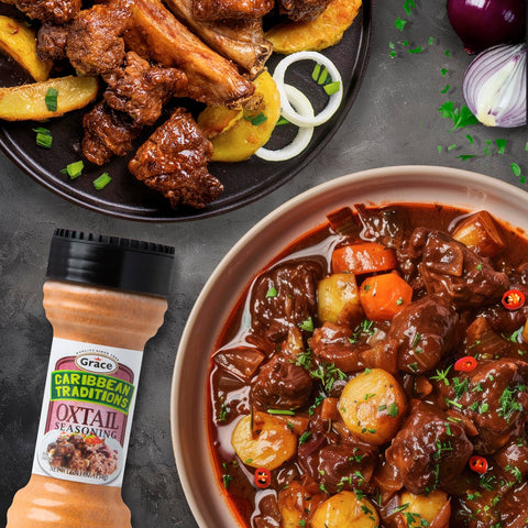 Grace Caribbean Traditions Oxtail Seasoning - 2 Pack - Caribbean Seasoning for Oxtail Meat - Jamaican Spices for Oxtail Soup - Jamaican Seasonings for Cooking