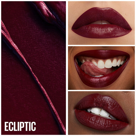 Maybelline Green Edition Butter Cream High-Pigment Bullet Lipstick, Ecliptic, Creamy Plum, 0.12 oz
