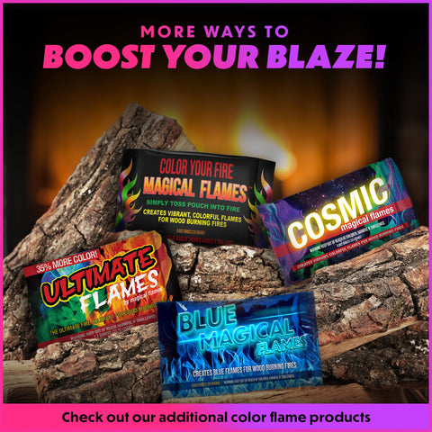 Magical Flames Fire Color Packets (Jumbo 5 Pack), Vibrant Multi-Color Fire for Fire Pits, Campfires, Bonfires & Fireplaces - Camping Essentials & Outdoor Party Accessories