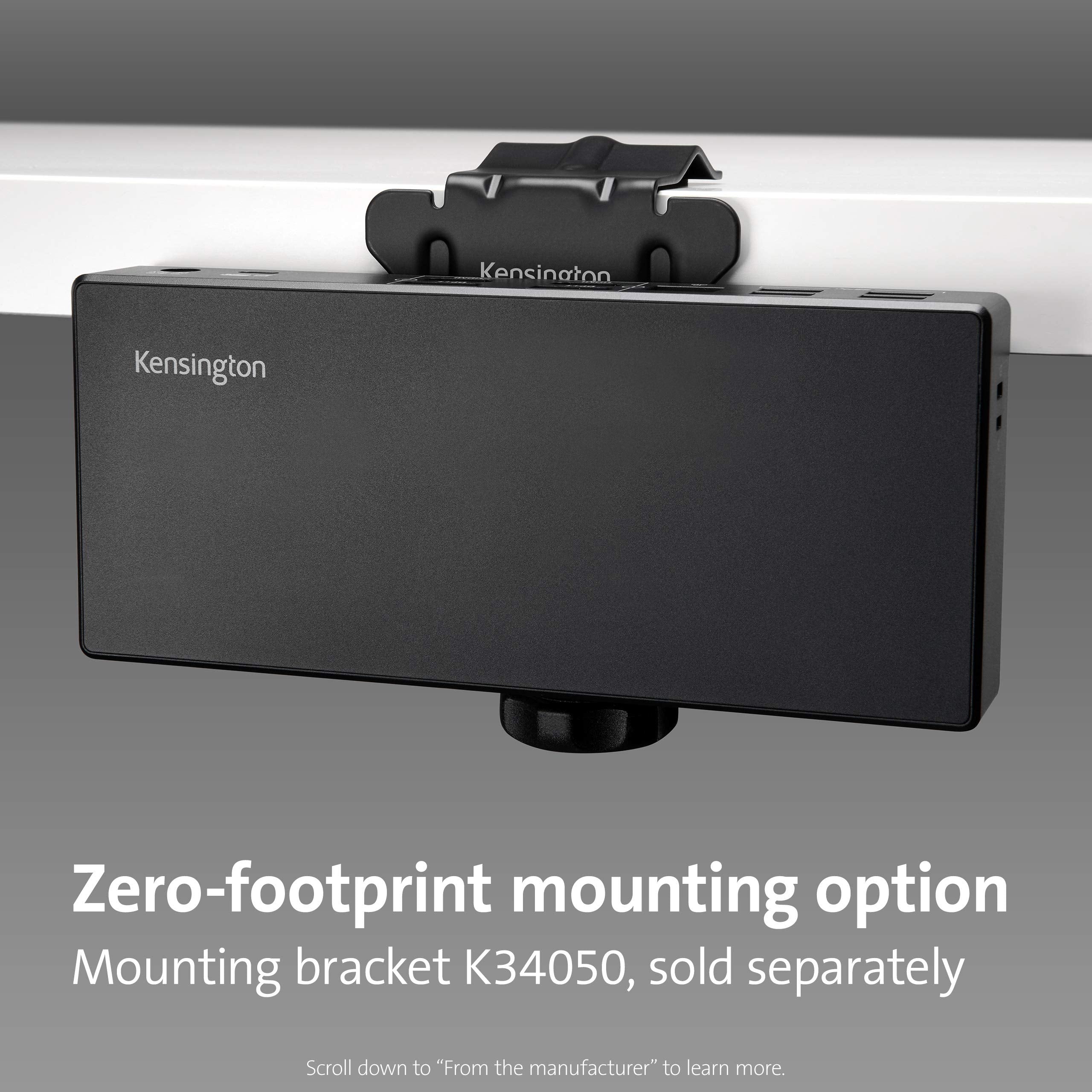 Kensington SD4780P Displaylink USB-C Docking Station for Windows, MacBooks ane Surface – Dual 4K Video, 100W PD (K33620NA)