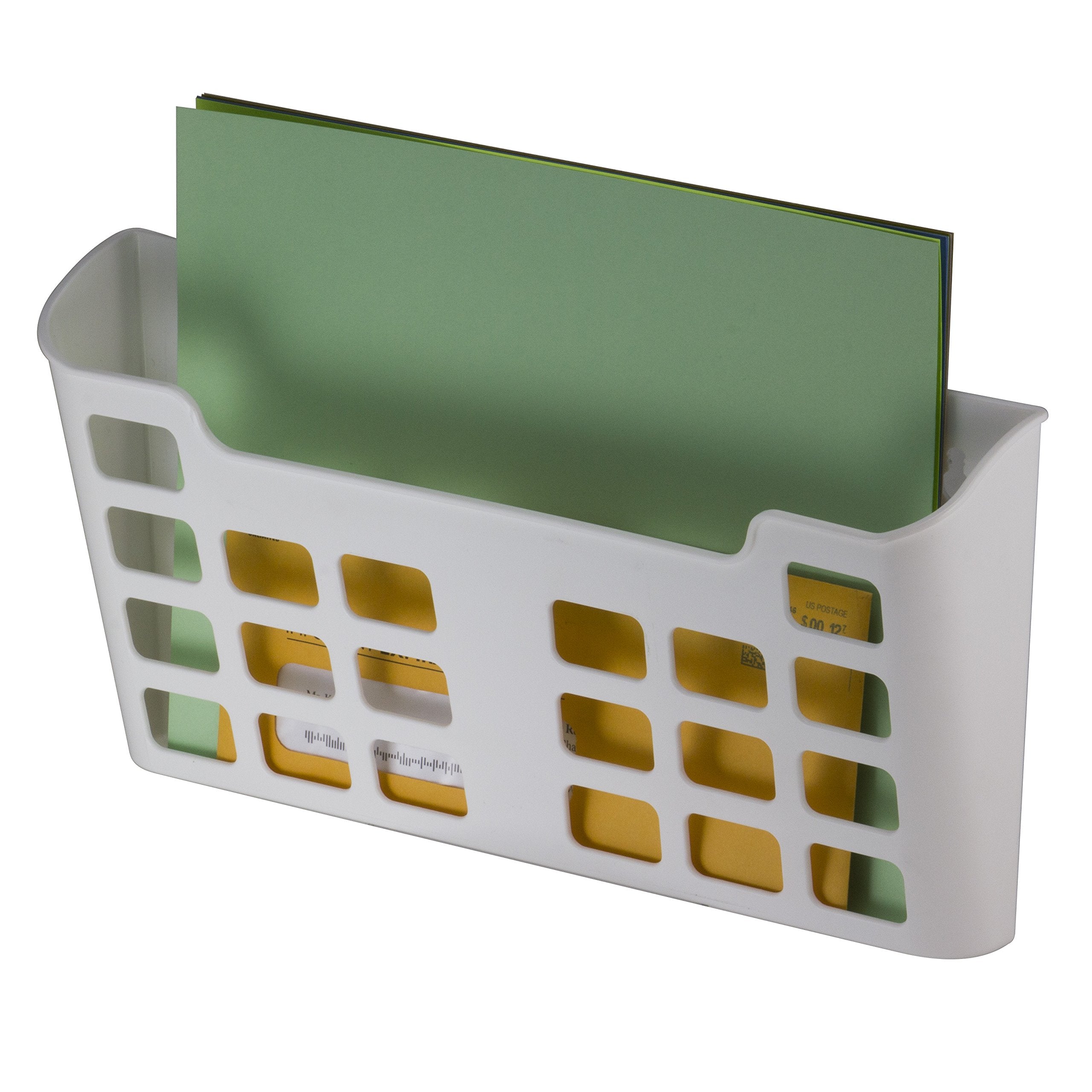 Officemate MagnetPlus Magnetic Letter Size File Pocket, Plastic, White (92543), 2.52 x 13.62 x 6.69 Inches,Offwhite